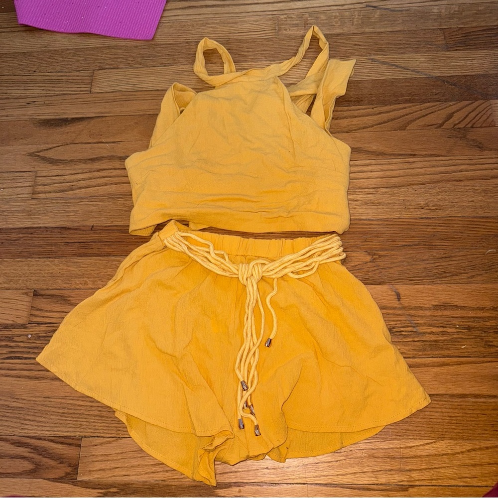 Yellow Two-Piece Set